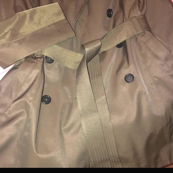 Express - Army Green Trench Coat - Small - Picture 4 of 5